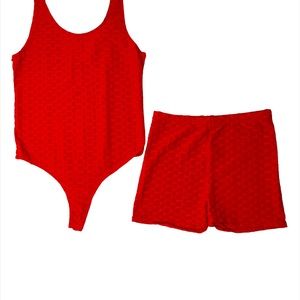 Red Matching 2 Piece